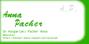 anna pacher business card